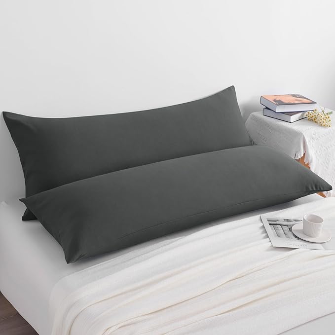 NTBAY Body Pillow Cases Set of 2, 2 Pack Brushed Microfiber 20x54 Pillow Cases - Image 5