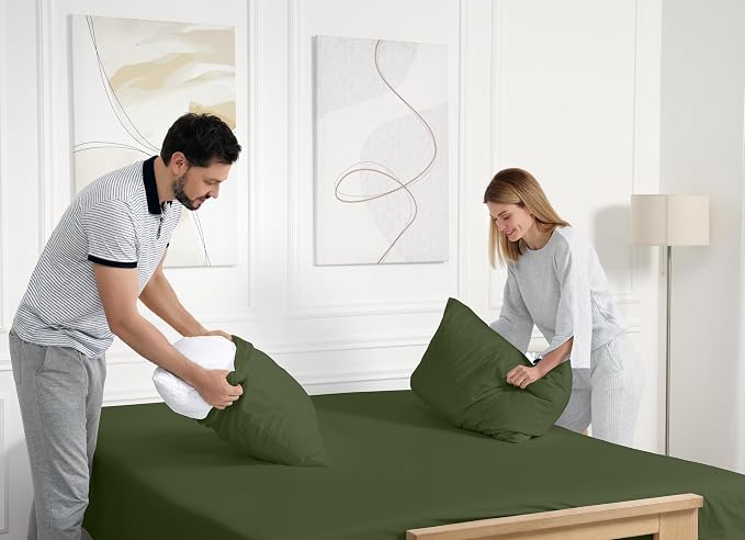 RUVANTI 100% Cotton Sheets – King Size Percale Bedding, Cooling & Breathable - Image 8