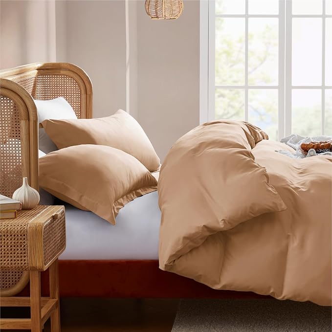 Nestl Mocha Brown California King Duvet Cover Sets - Image 7