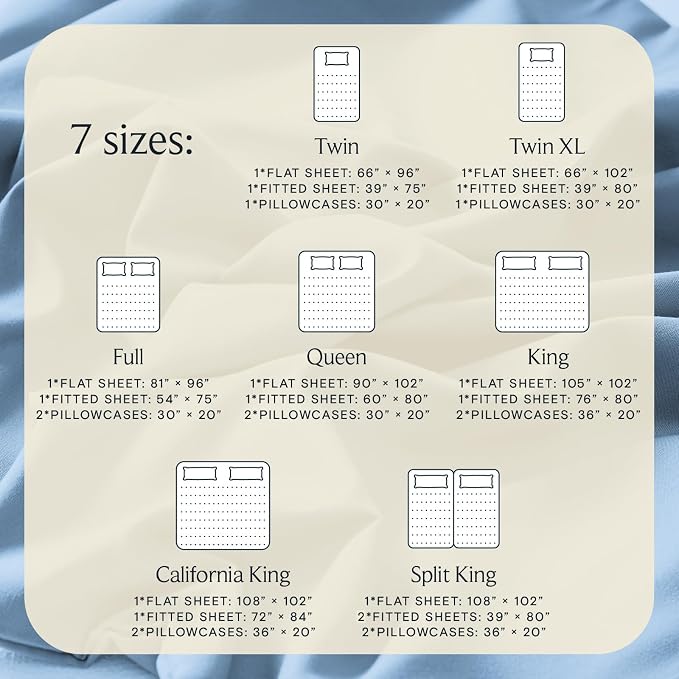 LuxClub 5 PC Split King Sheet Set, Breathable Luxury Bed Sheets, Deep Pockets - Image 4