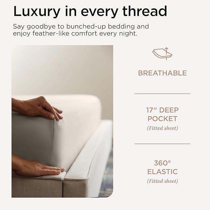 Threadmill Sheets for Twin Mattress | 800 Thread Count Twin Bed Sheets Set - Image 4