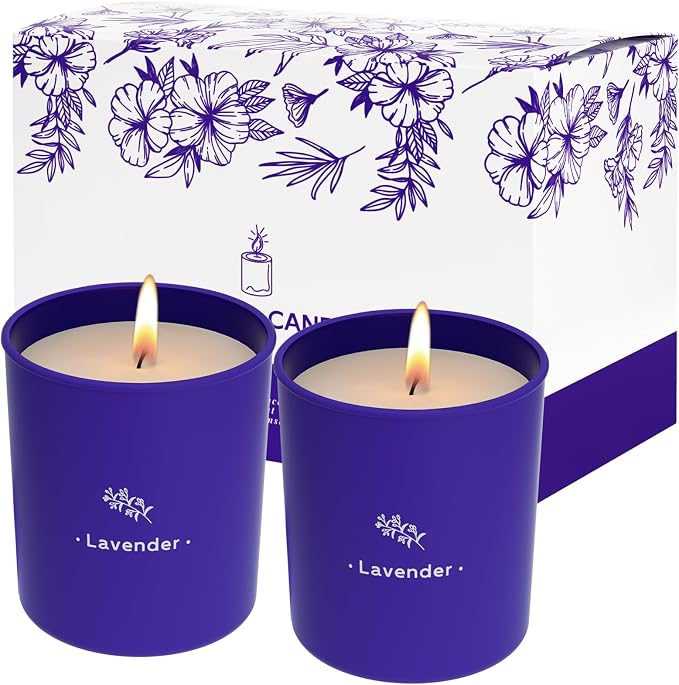 TranquilBliss Lavender Candles for Home Scented, 8 oz Scented Candles Present by Unknown