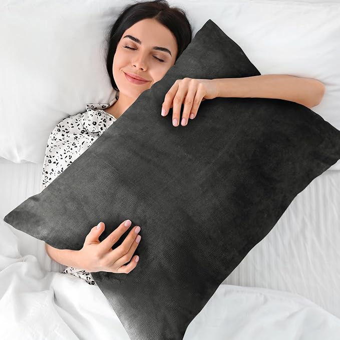 BEDELITE Flannel King Size Pillow Cases Set of 2, Super Soft Fleece Pillowcases - Image 5
