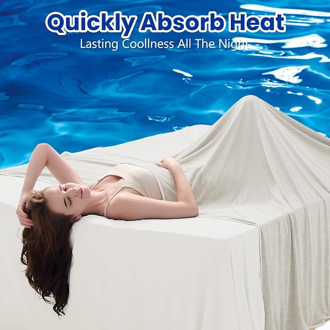 TOPCEE Cooling Blanketfor Night Sweats Absorbs Heat to Keep Adults, Children - Image 2