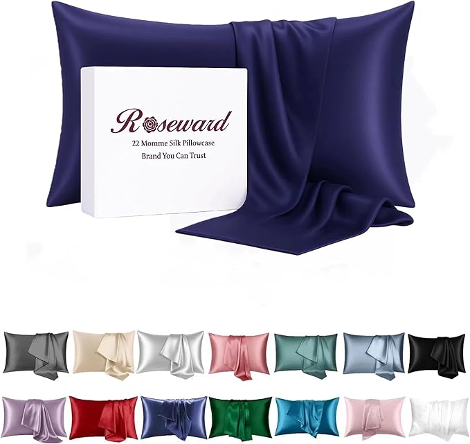 Pure Natural Mulberry Silk Pillow Cases by ROSEWARD