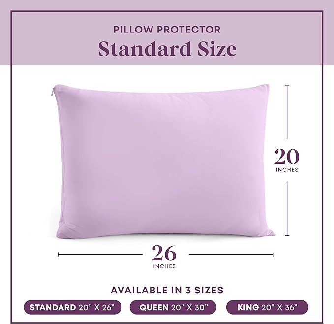 CirclesHome Pillow Protectors 4 Pack Standard Zippered - Image 6