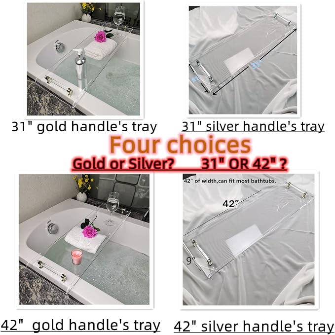 42" transaprent Bathtub Caddy - Image 6