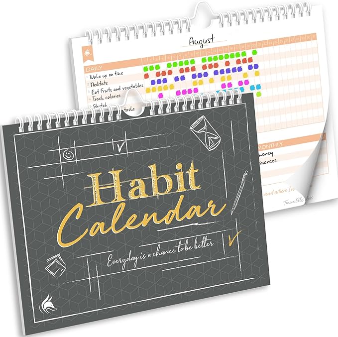 Clever Fox Habit Tracker Calendar – Inspirational Goal Tracker and Habit by CleverFox