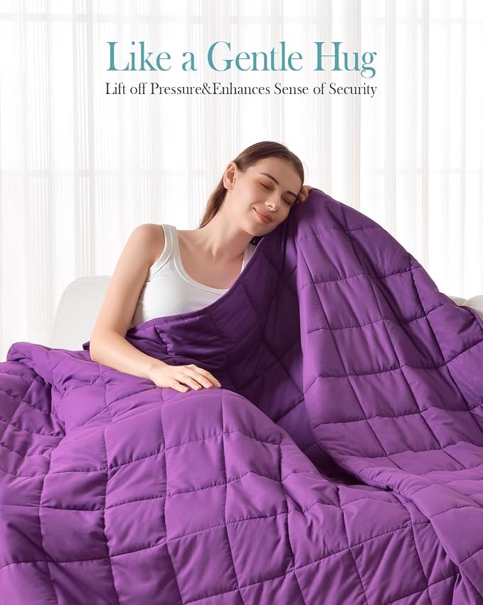 Topblan Weighted Blanket 10 Pounds, Soft Cooling Weighted Blanket Twin Size - Image 2