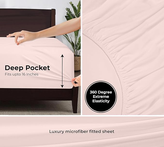 Royale Linens Fitted Sheet King - Image 3