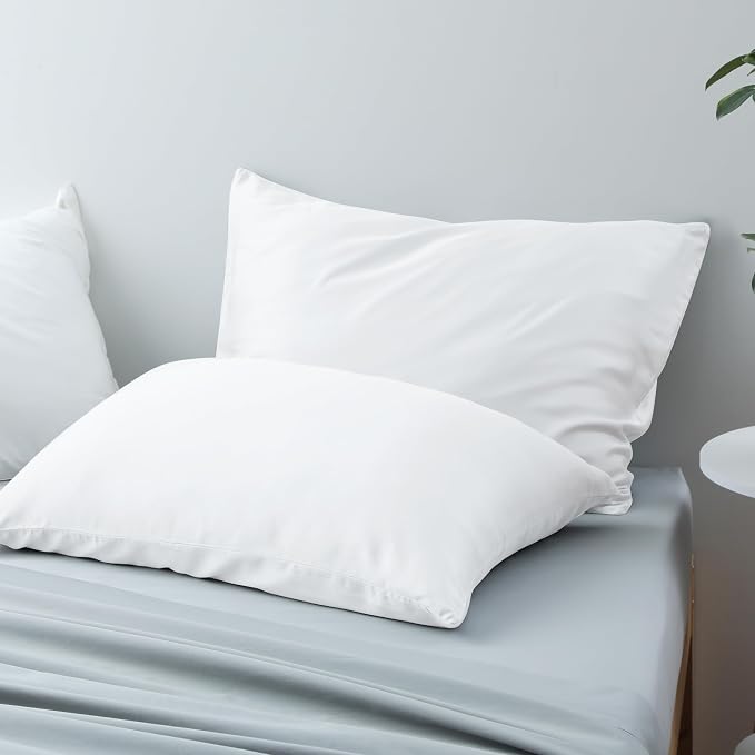 Bamboo Viscose Zippered Pillow Cases Standard Size Set of 2, 400 Thread Count - Image 6