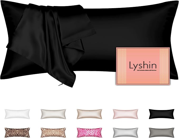 Silk Body Pillow Cover with Zipper, Mulberry Silk Pillow Cases Body Size by LYSHINSILKPILLOWCASES