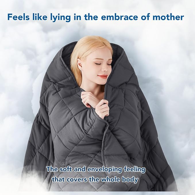 Topcee Weighted Blanket Soft Cooling Heavy Blanket Sleeping, Apply to 190-210 - Image 4