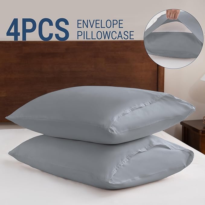 Pillowcases King 4 Pack, 20x36 Pillow Cases - Image 5