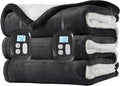 LaffyLo Electric Heated Blanket Queen Size 84 x 90, Dual Control, Fast Heating by LAFFYLO