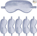 6PACK Silk Sleep Mask Satin Eye Masks Blackout Silky Eyeshade Cover Soft by WJingYiJia