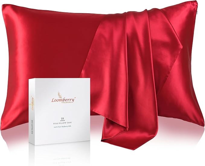 100% Pure Mulberry Silk Pillowcase by LOOMBERRY