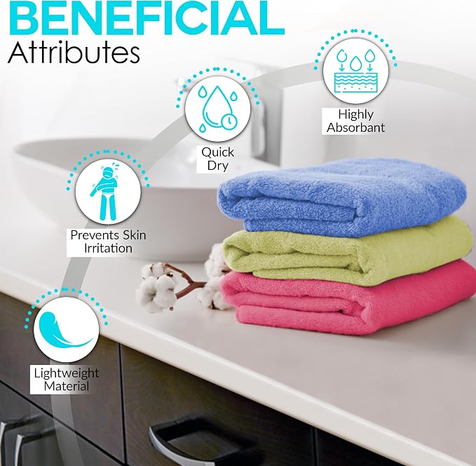 QUBA LINEN 100% Cotton Hand Towel Set – Soft, Absorbent Towels - Image 4