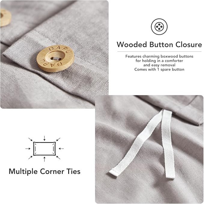 DAPU Linen Duvet Cover Set - Image 3
