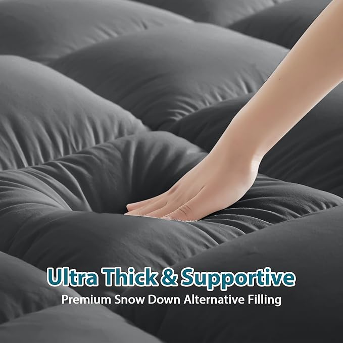 CYMULA California King Mattress Topper, Extra Thick 3D Snow Down Alternative - Image 7