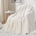 Drewin Comfort Weighted Blanket 20lbs, Stylish Jacquard Sherpa Weighted Blankets by Home