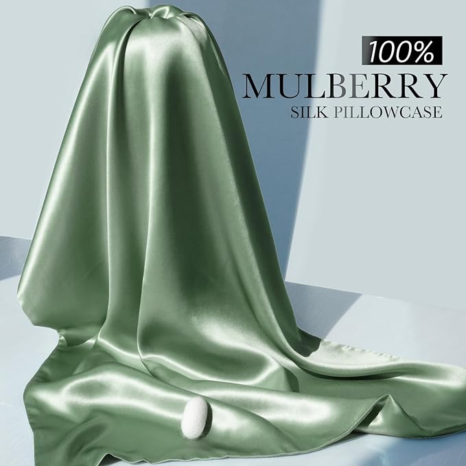 100% Mulberry Silk Pillowcase for Hair and Skin, 22 Momme Pure Natural Silk - Image 4