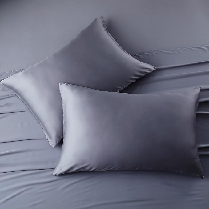 2 Pack Cooling Pillow Cases, Viscose Derived from Bamboo Pillow Protectors King - Image 7