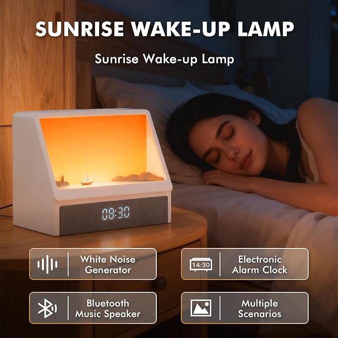 Flymiro Sunrise Alarm Clock, Wake Up Light - Image 2