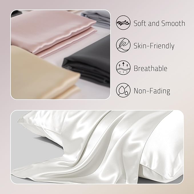 Gabire Mulberry Silk Queen Size Pillow Cases - Image 2