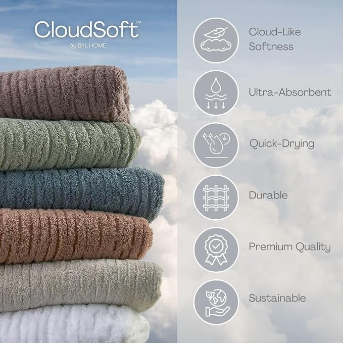 SKL Home CloudSoft Cotton Luxury 2-Piece Hand Towel Set - Image 4