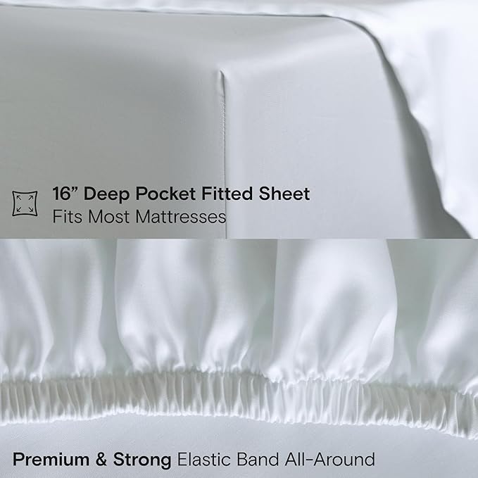 DOZ Sheet Set, 100% Viscose derived from Bamboo, Organically Grown, Buttery Soft - Image 5