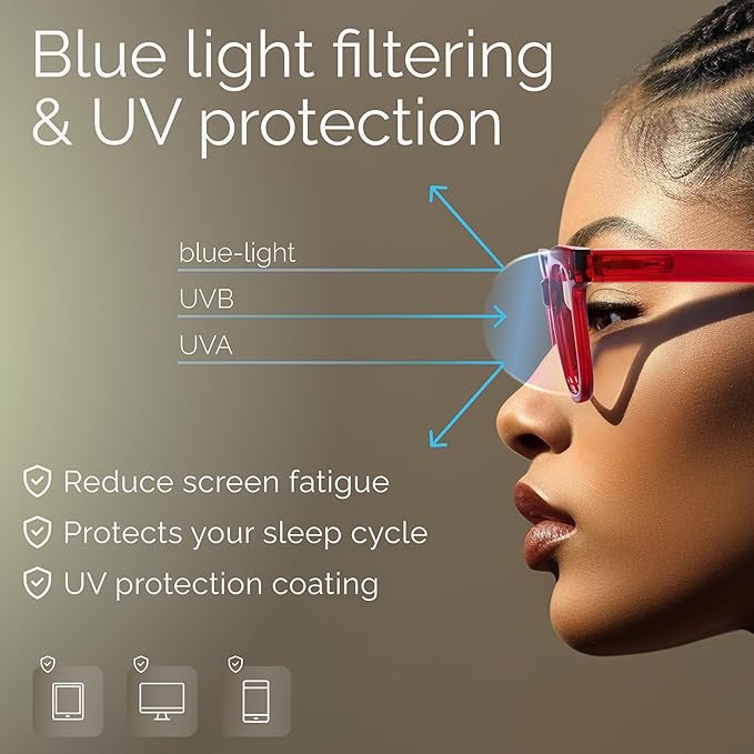 miyya Blue Light Glasses for Women & Men – Oversized UV & Blue Light Blocker - Image 4