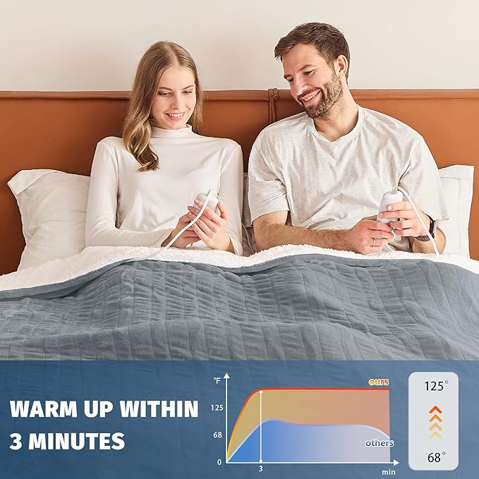 Heated Electric Blanket Queen Size - Image 5