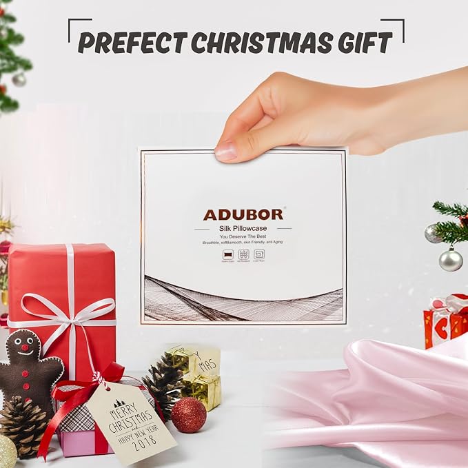 Adubor Silk Pillowcase 2 Pack for Hair and Skin - Image 7