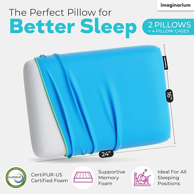 Imaginarium 2 Pack Memory Foam Pillows - Image 2