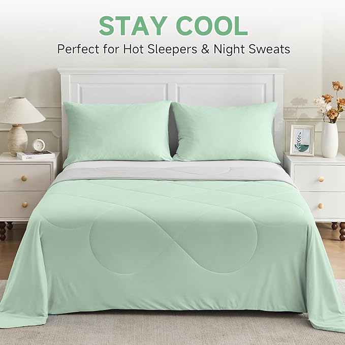 HOMFINE Cooling Comforter Japanese Double-Sided Cold Tech Fabric Cooling Blanket - Image 5