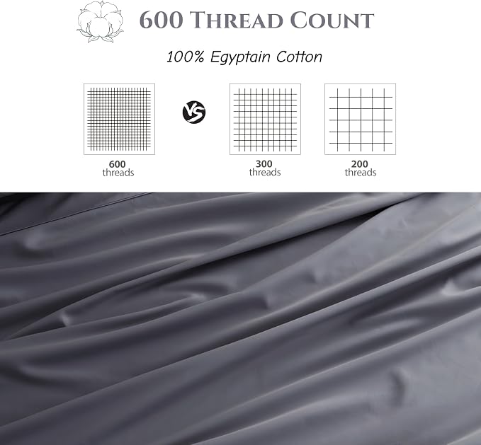Cotton Flat Sheets Only, 600 TC 100% Cotton Flat Sheet Top Sheet Only, Twin - Image 3