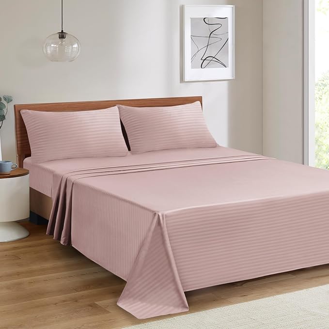 Mejoroom Striped Full Size Sheets – Extra Soft Full Size Bed Sheets - Image 5