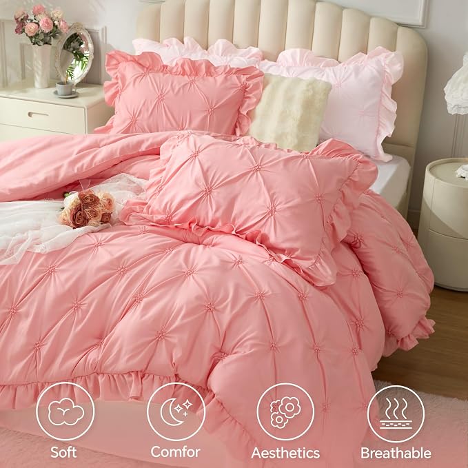 BEDELITE Pink Comforter Set Queen - Image 5