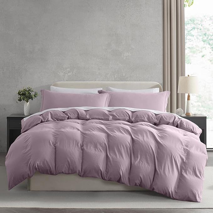 Nestl Dusty Purple Duvet Cover King Size by Nestl