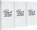 MASHAN Class of 2026 Graduation Hand Towels 3 Pack, 100% Cotton Soft Absorbent by MASHAN