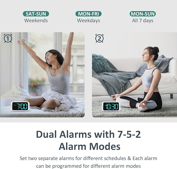 Odokee Dual Colorful Alarm Clock - Image 4