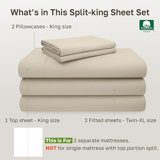California Design Den Split King Sheets Sets - Image 4