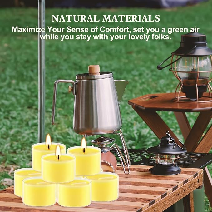 Fclayvts 8-Hour 100 Pack Citronella Tealight Candles, Outdoor and Indoor Summer - Image 7
