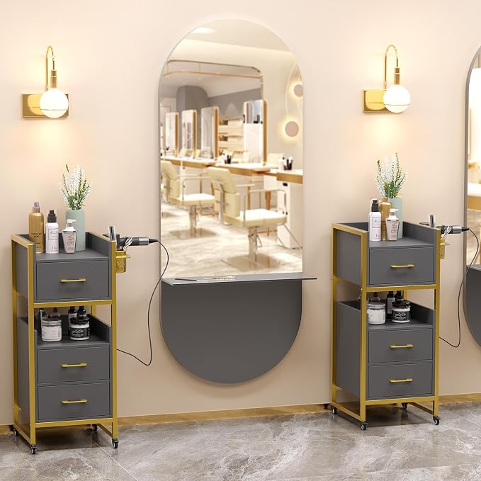 OmySalon Salon Trolley Cart, Hair Styling Station - Image 8