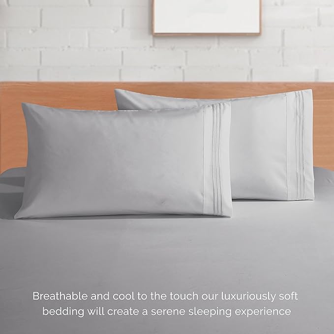 Elegant Comfort Luxurious 1500 Premium Hotel Quality Microfiber 4-Piece Sheet - Image 7