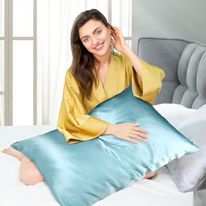 100% Mulberry Silk Pillowcase for Hair and Skin, 22 Momme Pure Natural Silk - Image 5