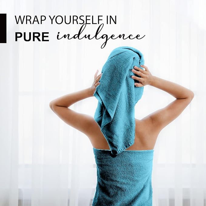 KAHAF COLLECTION 100% Cotton Bath Towels, 24x48 Pack of 6 Towels, Quick Dry - Image 5