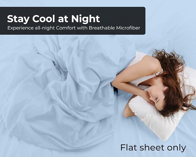 Royale Linens Queen Flat Sheet - Image 3