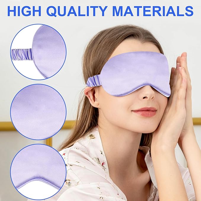 2Pack Silk Sleep Mask, IEKEODI Eye Mask - Image 5